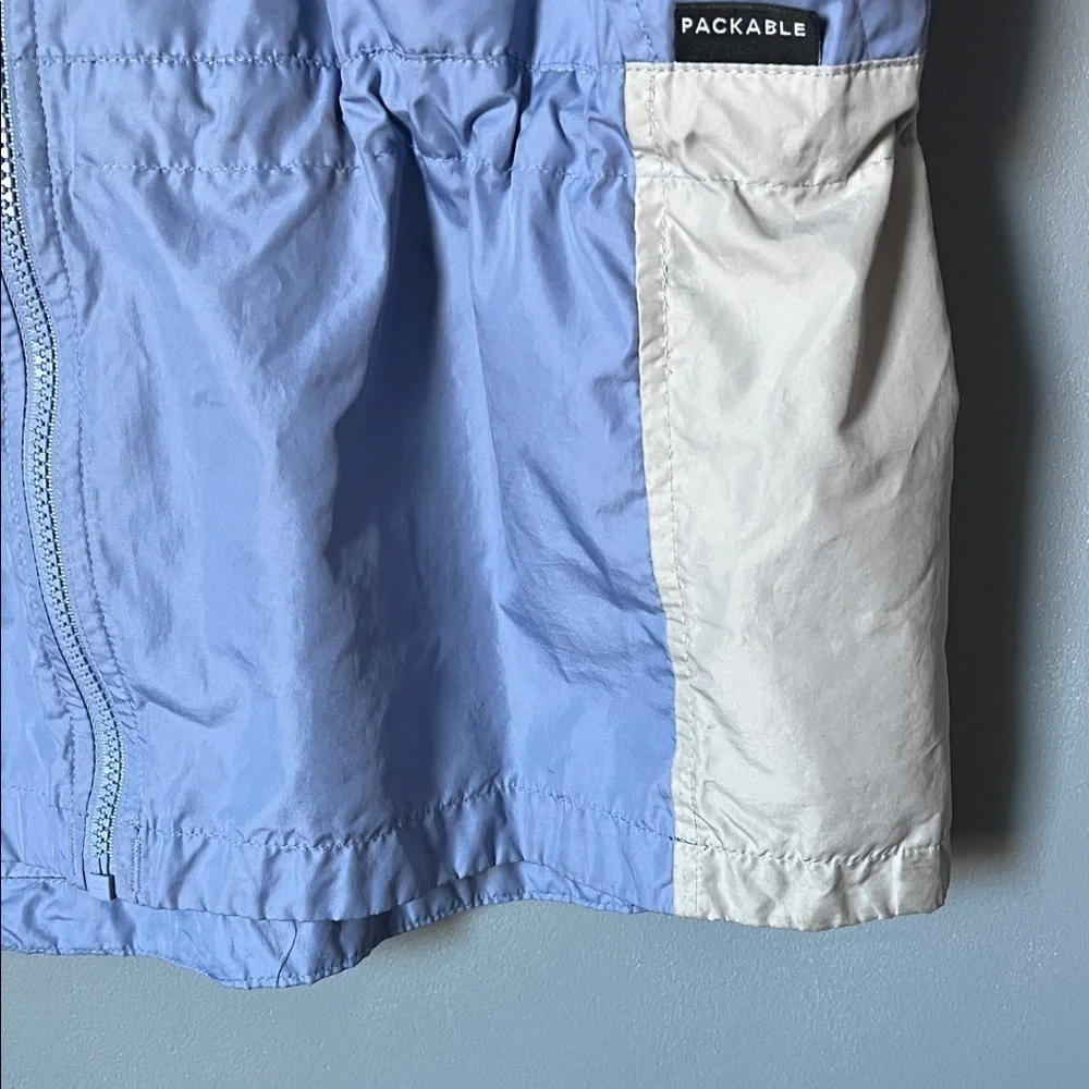 VTG Columbia Women’s Light Jacket Blue Cream Colorblock Windbreaker‎ Small